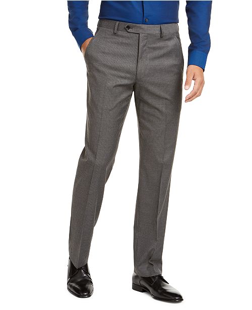 Alfani Alfani Men S Red Slim Fit Performance Stretch Stripe Suit