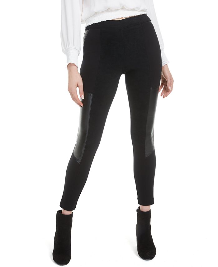 Bar III Faux-Leather-Patch Leggings, Created for Macy's & Reviews - Pants &  Capris - Women - Macy's