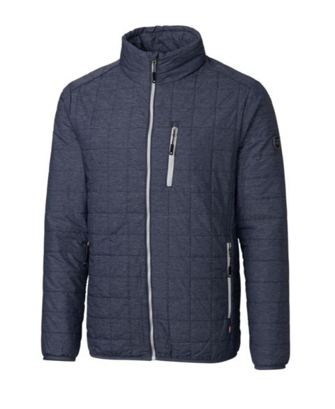 Мужская куртка Cutter & Buck Big & Tall Cutter and Buck Rainier PrimaLoft Insulated Long Sleeve Puffer, цвет: Антрацитовый меланжевый