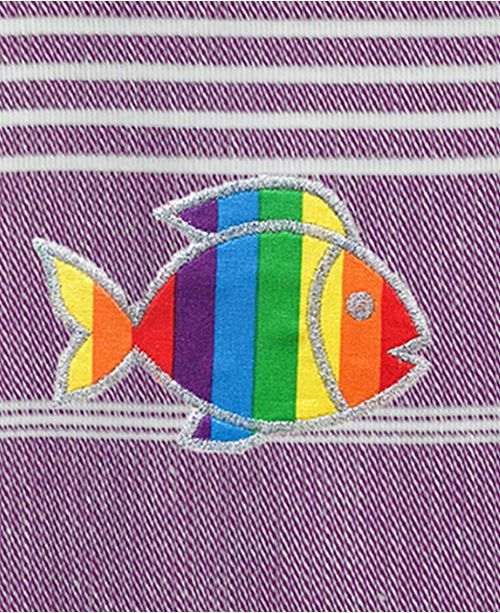100 Turkish Cotton Lucky Sparkling Rainbow Fish Pestemal Beach Towel