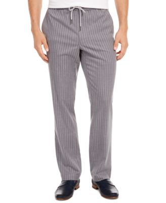 pinstripe drawstring pants