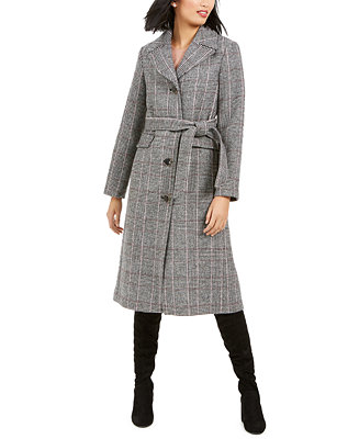 kate spade new york Plaid Belted Maxi Coat & Reviews - Coats & Jackets ...