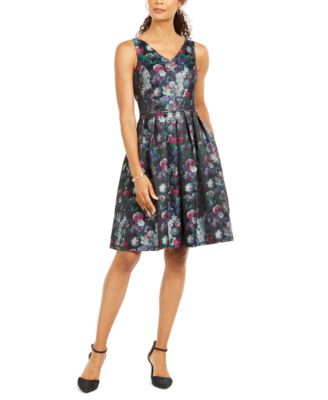 tahari fit and flare dress