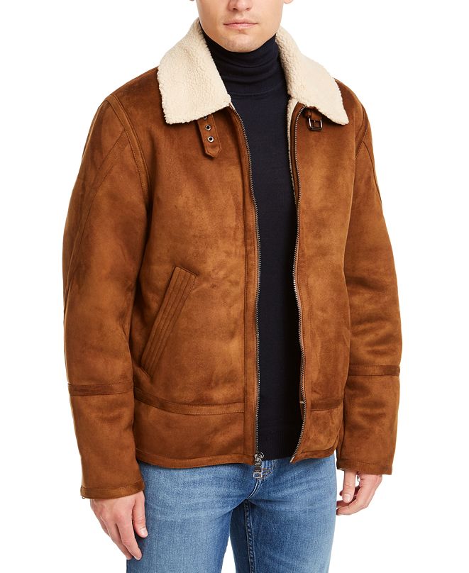 Calvin Klein Men's Faux Short Shearling Jacket, Created for Macy's ...