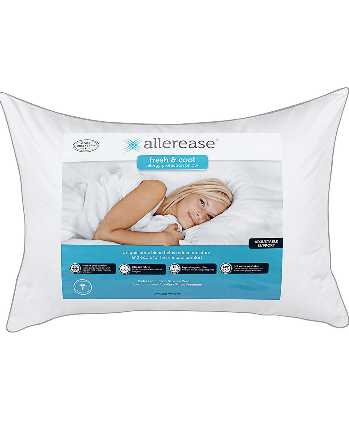 AllerEase Fresh and Cool Allergy Protection Standard/Queen Pillow