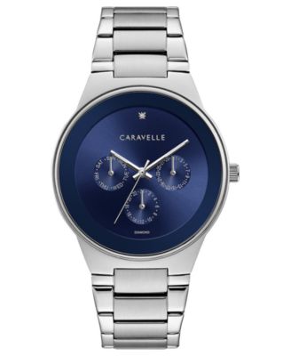Caravelle - Men's Diamond-Accent Stainless Steel Bracelet Watch 40mm