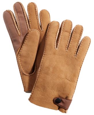 UGG Women's Sheepskin Embroidered Glove, Black, Size Medium
