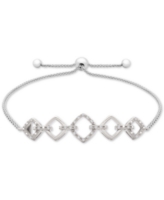 Diamond Chain Link Bolo Bracelet (1/10 ct. t.w.) in Sterling Silver - Sterling Silver