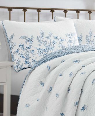 Flora Cotton Reversible 3 Piece Quilt Set, Full/Queen
