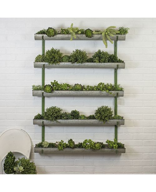 Vip Home Garden Antique And Galvanized Metal Wall Planter