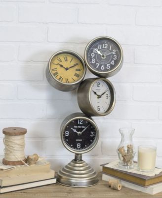 VIP Home & Garden Metal Stacked Table Clock
