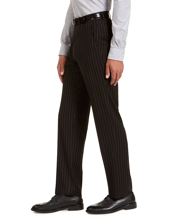 Sean John Men's Classic-Fit Stretch Black Pinstripe Suit Separate Pants ...