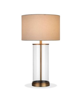 Rowan Table Lamp In Glass And Antique Brass