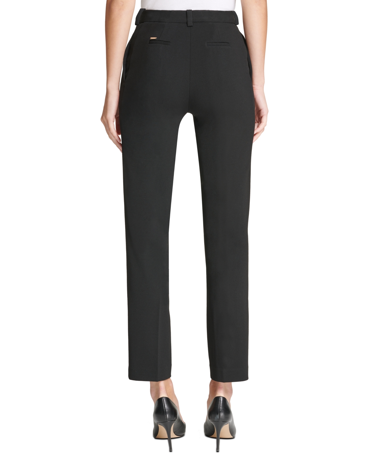 Dkny Stretch Crepe Essex Straight-Leg Dress Pants