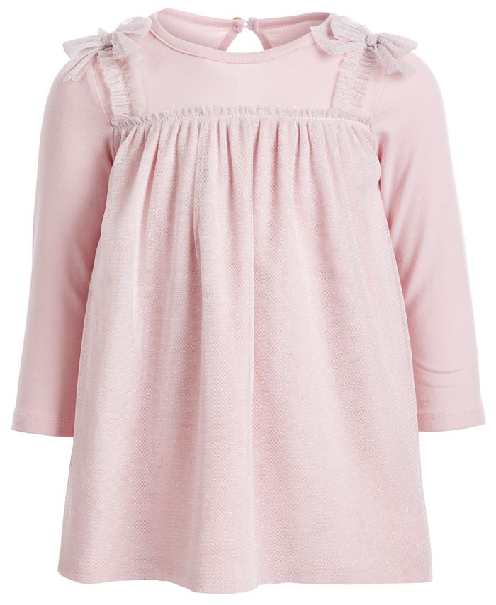First Impressions Baby Girls Layered-Look Sparkle Tulle Dress, Created ...