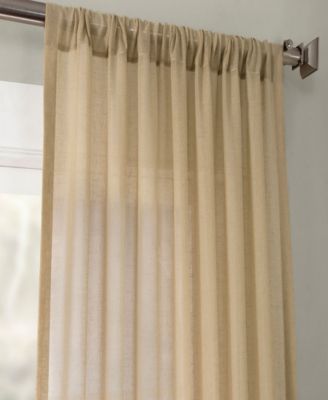Textured Faux Linen Sheer Curtain
