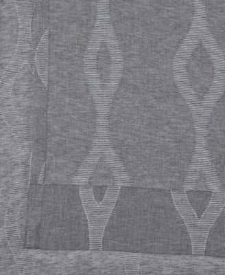 Vega Striped Patterned Faux Linen Sheer Curtain