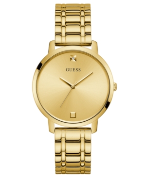 image of Guess Diamond-Accent Gold-Tone Stainless Steel Bracelet Watch 40mm