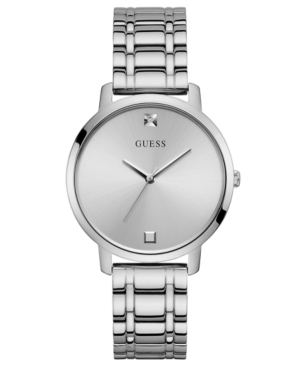 image of Guess Diamond-Accent Stainless Steel Bracelet Watch 40mm
