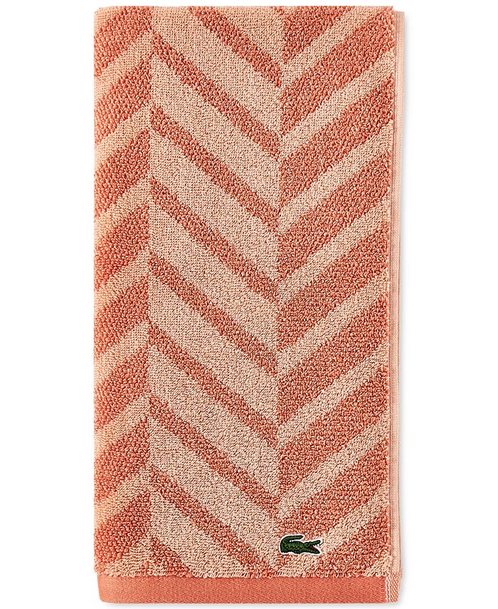 Lacoste Home Herringbone Cotton Hand Towel, 16" x 30" Macy's