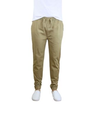 women's twill jogger pants khaki