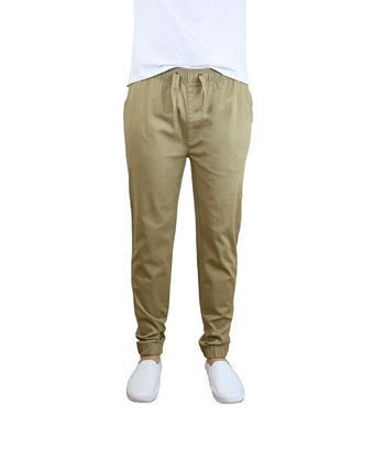 Galaxy By Harvic Men's Basic Stretch Twill Joggers - Macy's
