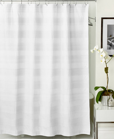 Hotel Collection Woven Pleat Shower Curtain Shower