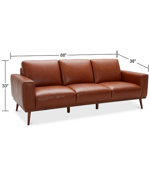 Furniture Marsilla 88 Leather Sofa Created For Macy S Reviews