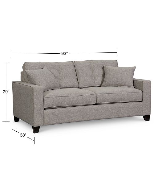 Clarke Fabric 2 Piece Chaise Sectional Queen Sleeper Sofa Bed Baci