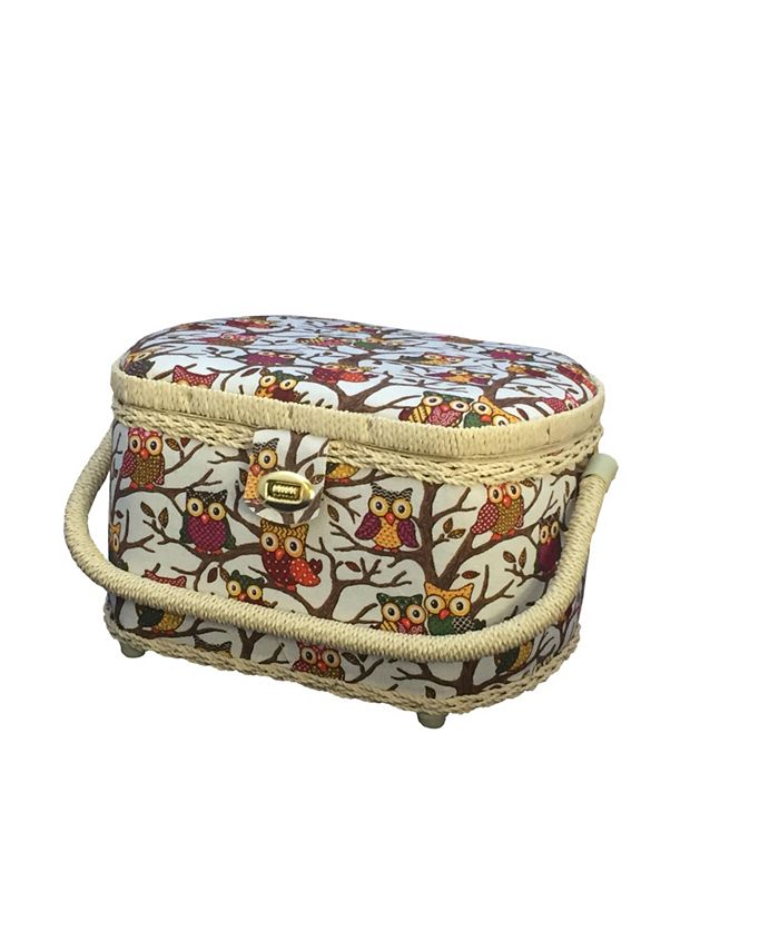 Michley - FS-096 Owl Sewing Basket With Sewing Kit