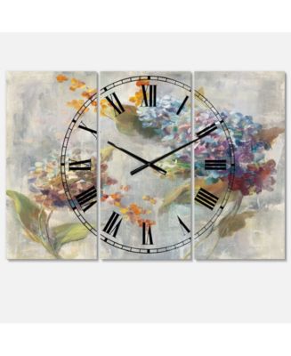 Designart Traditional 3 Panels Metal Wall Clock - Macy's