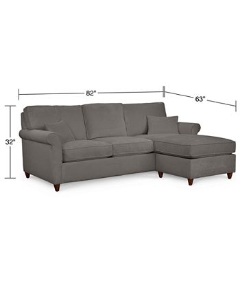 Grey sectional shop macys