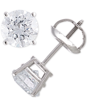 image of Certified Diamond Stud Earrings (2 ct. t.w.) in 14k Gold