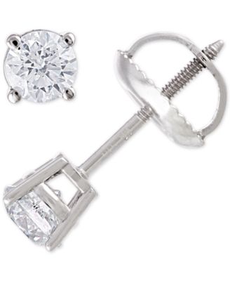 Certified Diamond Stud Earrings Collection 1 2 1 Ct. T.W. In 14k White Gold