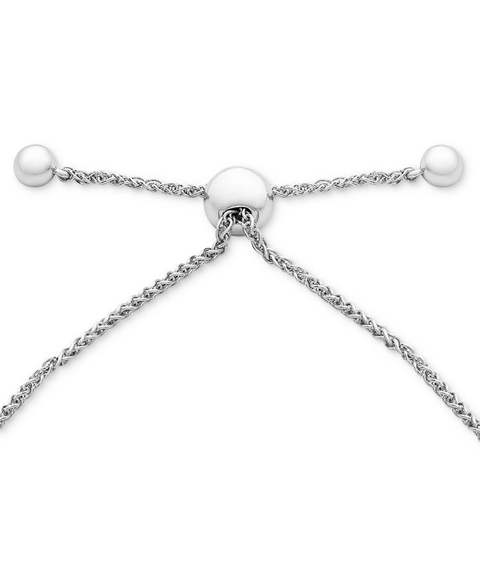 Macy's - Diamond Cluster Bolo Bracelet (1/5 ct. t.w.) in Sterling Silver