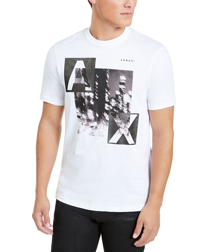 A|X Armani Exchange Men's Blurry City T-Shirt, Created for Macy's - Macy's