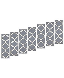 Ottohome Patterned Non-Slip Pet-Friendly Stair Treads Set of 7, 8.5" x 26.6"