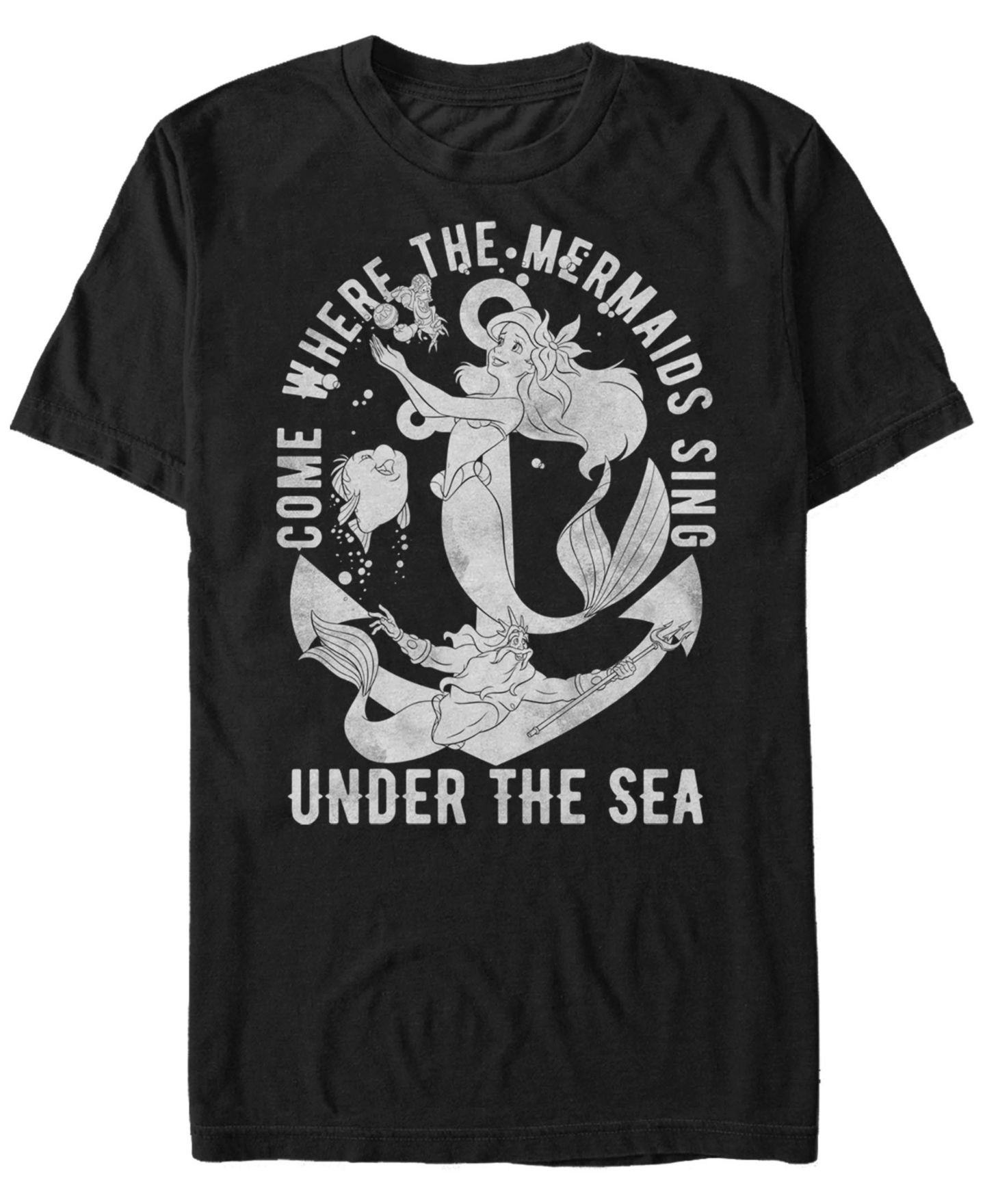 Мужская футболка Fifth Sun Disney The Little Mermaid Hip Short Sleeve, цвет: Чёрный — фото 1