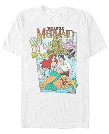Disney Men's The Little Mermaid Vintage Movie Cover Short Sleeve T-Shirt