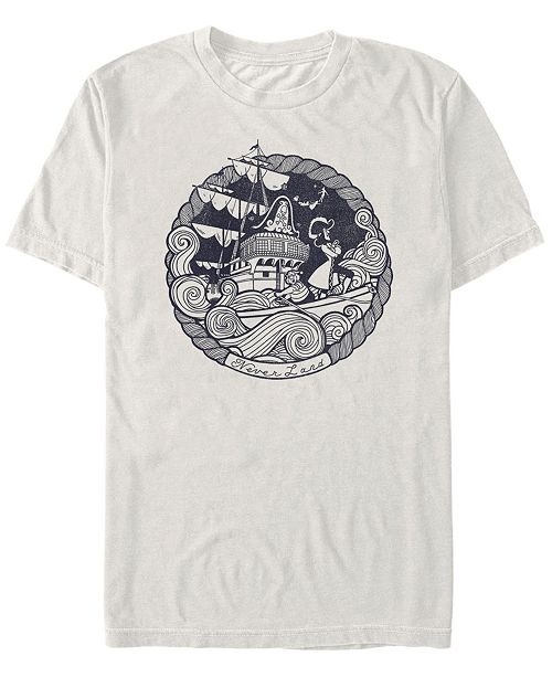 Tinkerbell Disney Men S Peter Pan Captain Hook Ship Stamp Short
