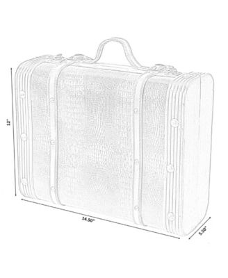 Decorative Wooden Leather Suitcase