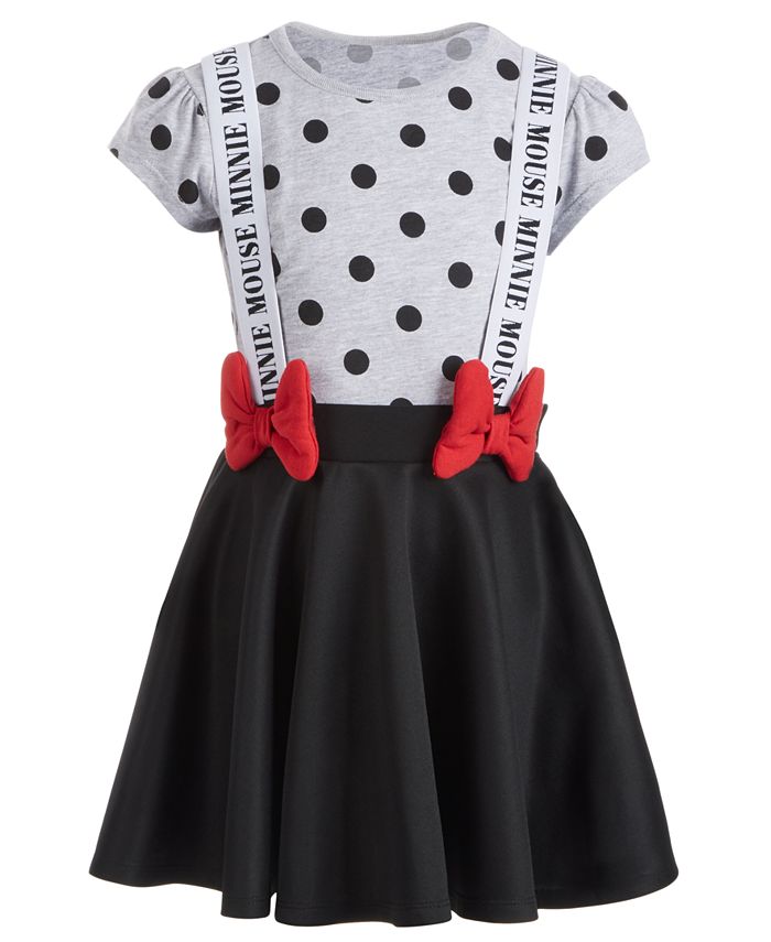 Disney Toddler Girls Minnie Mouse Suspender Dress - Macy's