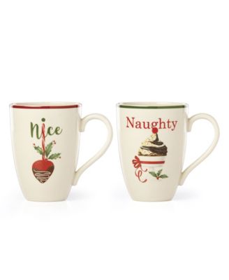 Lenox - Naughty and Nice Dessert Mug Set