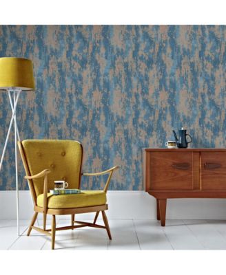 Graham & Brown - Industrial Texture Silver Wallpaper