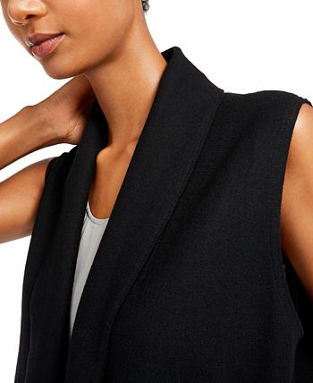 eileen fisher shawl collar vest