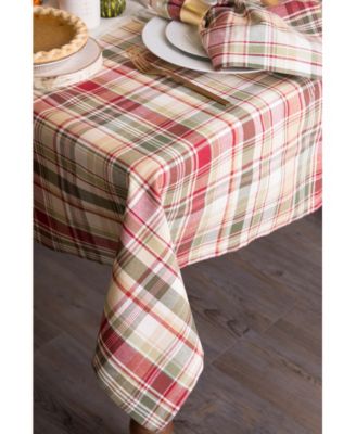 Give Thanks Plaid Tablecloth