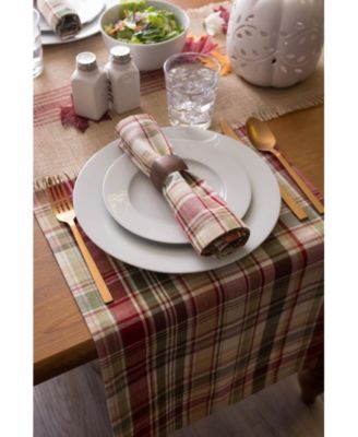 Give Thanks Plaid Table Runner