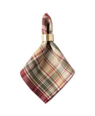 Give Thanks Plaid Napkin, Set of 6