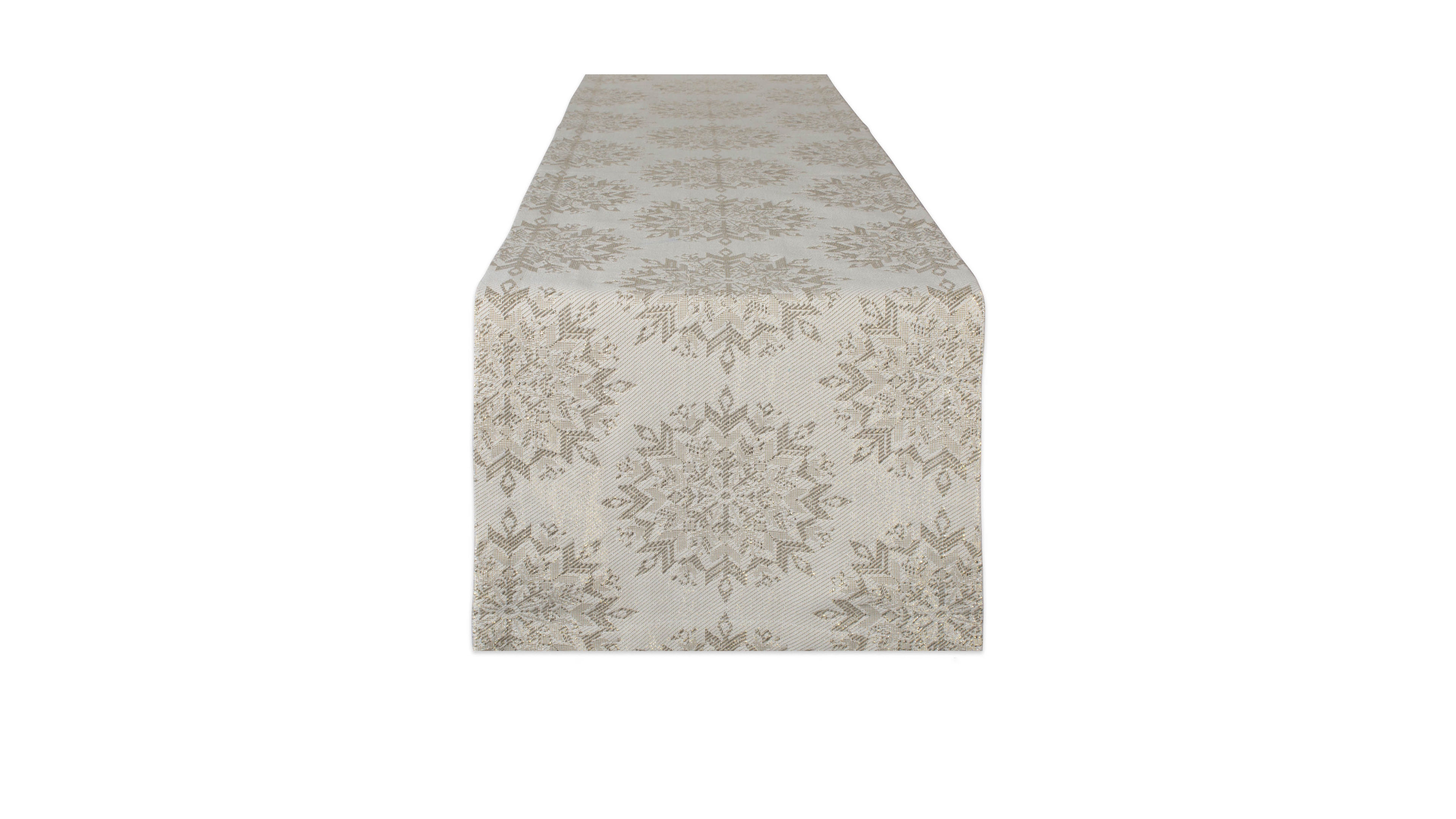 Design Imports Winter Sparkle Jacquard Table Runner