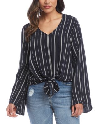 Karen Kane - Striped Tie-Hem Top